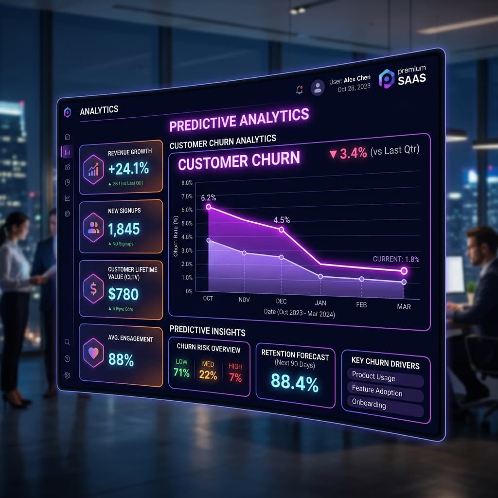 Predictive Churn Modeling with AI